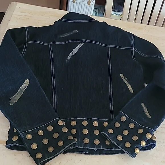 Vintage Denim Studded Jacket - Picture 15 of 16